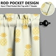 thumbnail image 5 of Kitchen Curtains 36 Inch Short - 3 Panel Set Pineapple Print, Rod Pocket Window Curtains 100% Polyester, Tropical Fruit Valance for Farmhouse, Cafe, Living Room, Bedroom, Easy Wash, 5 of 6