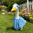 thumbnail image 5 of Ccwuwei Porch Goose Clothes, Fresh Blue Porch Goose Costume Dress Set, UV Resistant Polyester Outdoor Goose Clothes, Decor for Lawn Goose up to 23 inch, Eye-Catching Garden Centerpiece Accessory, 5 of 7