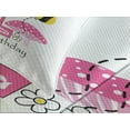 thumbnail image 4 of Ambesonne Cartoon Quilted Bedspread Set 3 Pcs, Bees Party Cake Candle, King Size, Pink Black and Yellow, 4 of 5