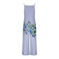 thumbnail image 5 of JXMVOJ Jumpsuits for Women Floral Leg Spaghetti Strap Sleeveless Casual Loose Long Rompers Women Fashion Casual Loose Printed Pockets Sleeveless Back Strap Jumpsuit with Pockets, 5 of 5