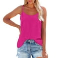 thumbnail image 2 of BLOCLOALO Tank Tops for Women Womens Blouses Casual Tank Top for Women Adjustable Spaghetti Strap Camisole Scoop Neck Sleeveless Top S 3Xl Tunic Tops Loose Tank Tops for Women Trendy Tops Hot Pink Xxl, 2 of 9