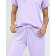 thumbnail image 5 of Real Essentials 2 Pack: Women's Pajama Set - Choose from Short Sleeve with Pocket or Long Sleeve without Pocket, 5 of 7