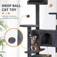 thumbnail image 3 of CL.HPAHKL 62 in Cat Tree Tower, Multi-Level Cat Condo Furniture with Scratch Post & Funny Toys for Kittens Pet House Play, Dark Gray, 3 of 7