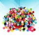 thumbnail image 4 of 100 piezas de pompones coloridos hechos a mano para bricolaje, bolas de pompón para jardín de infantes, bolas mullidas (3 cm, colores surtidos), 4 of 5