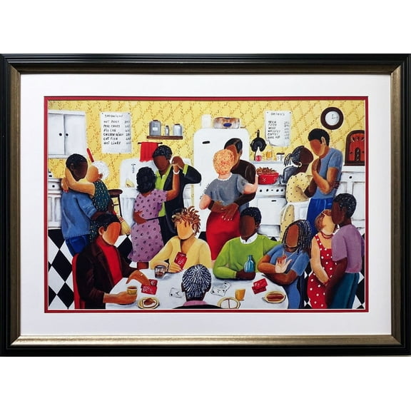 Annie Lee "Pay The Rent Quarter Party" Custom FRAMED African American ART Generic