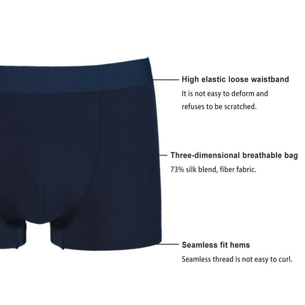 enqiretly Men's Polyester Boxers Sports Boys Underwear Simple Design  Flexible Waistband Breathable Briefs Trunk Shorts Clothing XXL 