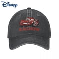 thumbnail image 2 of Hombres y mujeres Vintage Lightning McQueen Cars Gorras de béisbol, mezclilla desgastada, gorra de sol, actividades al aire libre de Disney hola suerte unisex, 2 of 2