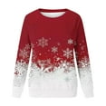 thumbnail image 4 of Ltctricy Women Christmas Sweatshirt Plus Size Cute Crewneck Pullover Top Oversized Casual Long Sleeve Vacation Shirts, 4 of 4