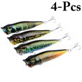 thumbnail image 1 of Bangcool 4PCS 3.74 '' Appât de Pêche Poisson Flottant Réaliste Appât Hameçon de Pêche Appât, 1 of 10