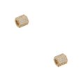 thumbnail image 3 of Jumpingount Cuentas de cobre, accesorio hexagonal, joyas de mano para adultos, Ornamental a juego para doméstico, artesanal, oro blanco Blanco Hao Oro 2piezas, 3 of 6