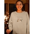 thumbnail image 2 of Holidogs Collection C. Sweatshirt Women -Victoria Barnes Designs, Female Small, 2 of 4