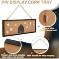 thumbnail image 4 of Rectangle Castle Pin Board Cork Board 5.5x15inch Bulletin Display Board Wall Mounted Cork Board with Black Frame and White Beads for Brooch Pin Storage Display, 4 of 9