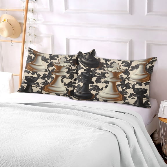 Pillow Case Plush Pillow Black and White Checkers Pattern Case standard size/King size/Queen size Bed Pillow Pillowcases