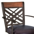 thumbnail image 3 of Armen Living Indoor Stancoste Swivel Counter Stool in Brown Oak Wood Finish with Taupe Fabric, 3 of 8