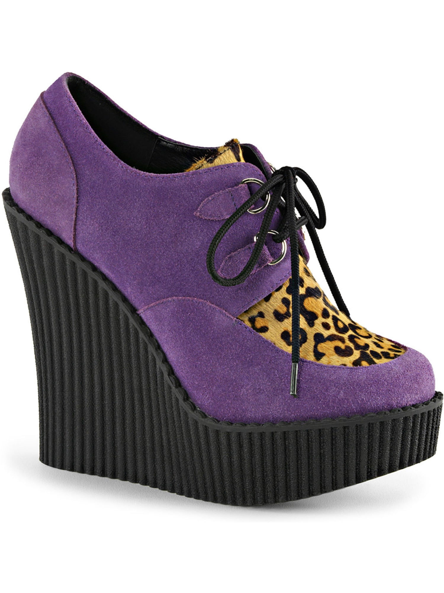 leopard closed toe wedges