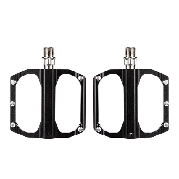 Mosiee Aluminum Alloy Road Bicycle Pedals Anti-Slip Folding Small Cloth Bicycle Pedals Black