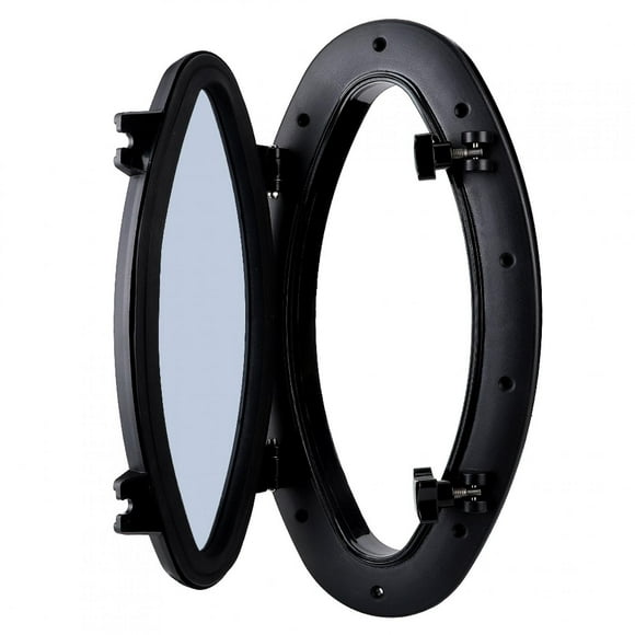 Portlight Window, 16.1x8.5in ABS Porthole With Thick Tempered Glass For Marine Boat Yacht RV