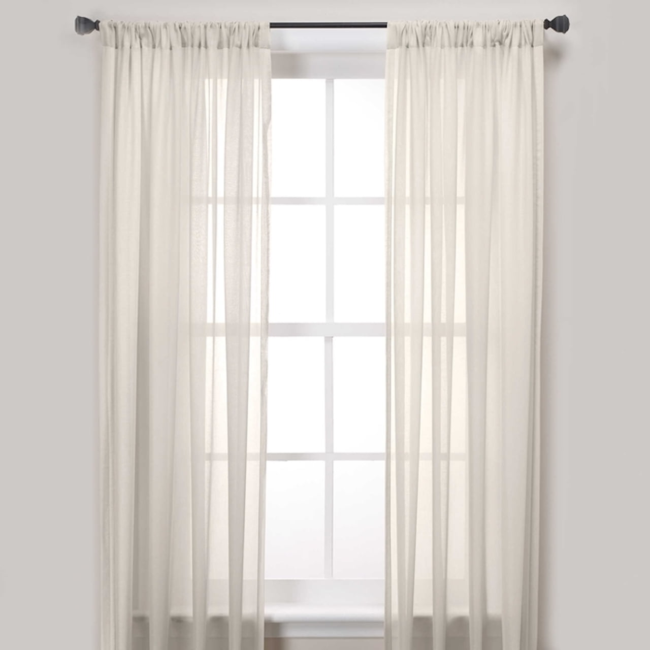 Newbury Pole Top 95 Inch Window Curtain Panel In Ivory Walmart