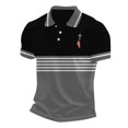thumbnail image 2 of Men's American Flag Print Collared T-Shirt, Patriotic Button Down Collared Top, Independence Day 4th of July Graphic Tee for Men, Casual Short Sleeve T Shirt Grey XXXL, 2 of 4