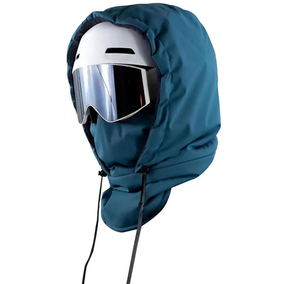 Unisex 2026 Upgrade Waterproof Hood: 3-in-1 Fleece-Lined Drawstring Hat with Thermal Mask for Winter