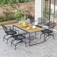 thumbnail image 4 of Auranook Patio Rocking Chairs Set of 2 w/ Metal Mesh Backrest & Seat Armrests Gentle, 4 of 8