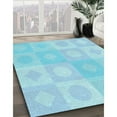 thumbnail image 2 of Ahgly Company Indoor Square Patterned Blue Diamond Blue Area Rugs, 7' Square, 2 of 6