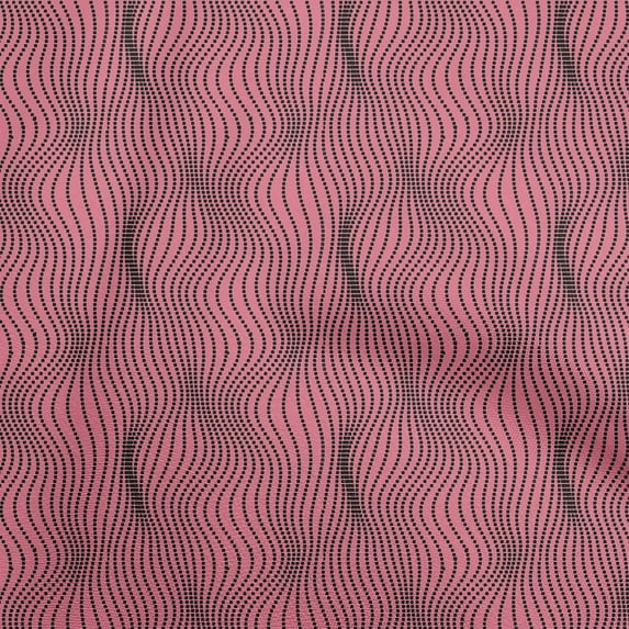 oneOone Cotton Poplin Pink Fabric Moire Sewing Craft Projects Fabric Prints By Yard 42 Inch Wide