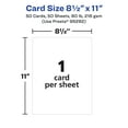 thumbnail image 5 of Avery Matte White Rectangle Cards, 8.5" x 11", 50ct, 5 of 8