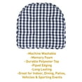 thumbnail image 4 of Checkered Memory Foam U-Shape Non-Slip Chair Cushion Pad 12 Pack - Navy/White, 4 of 6