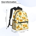 thumbnail image 2 of Fotbe Yellow White Plaid Sunflower Mochila Ligera Casual para Laptop para Hombres y Mujeres, Mochila Impermeable de Uso Diario, Mochila para Universidad, 2 of 6
