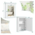 thumbnail image 3 of Bathroom Mirror Cabinet, Wall Mounted Storage Cabinet with Mirror Door and Adjustable Shelf, Mirrored Medicine Cabinet for Bathroom, Living Room, Cloakroom, 22 x 6 x 27.5 inches (White), 3 of 8