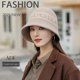 thumbnail image 2 of Sombrero de pescador de invierno para mujer, gorro de pescador cálido que combina con todo, sombrero de pescador plegable a prueba de viento, 2 of 4