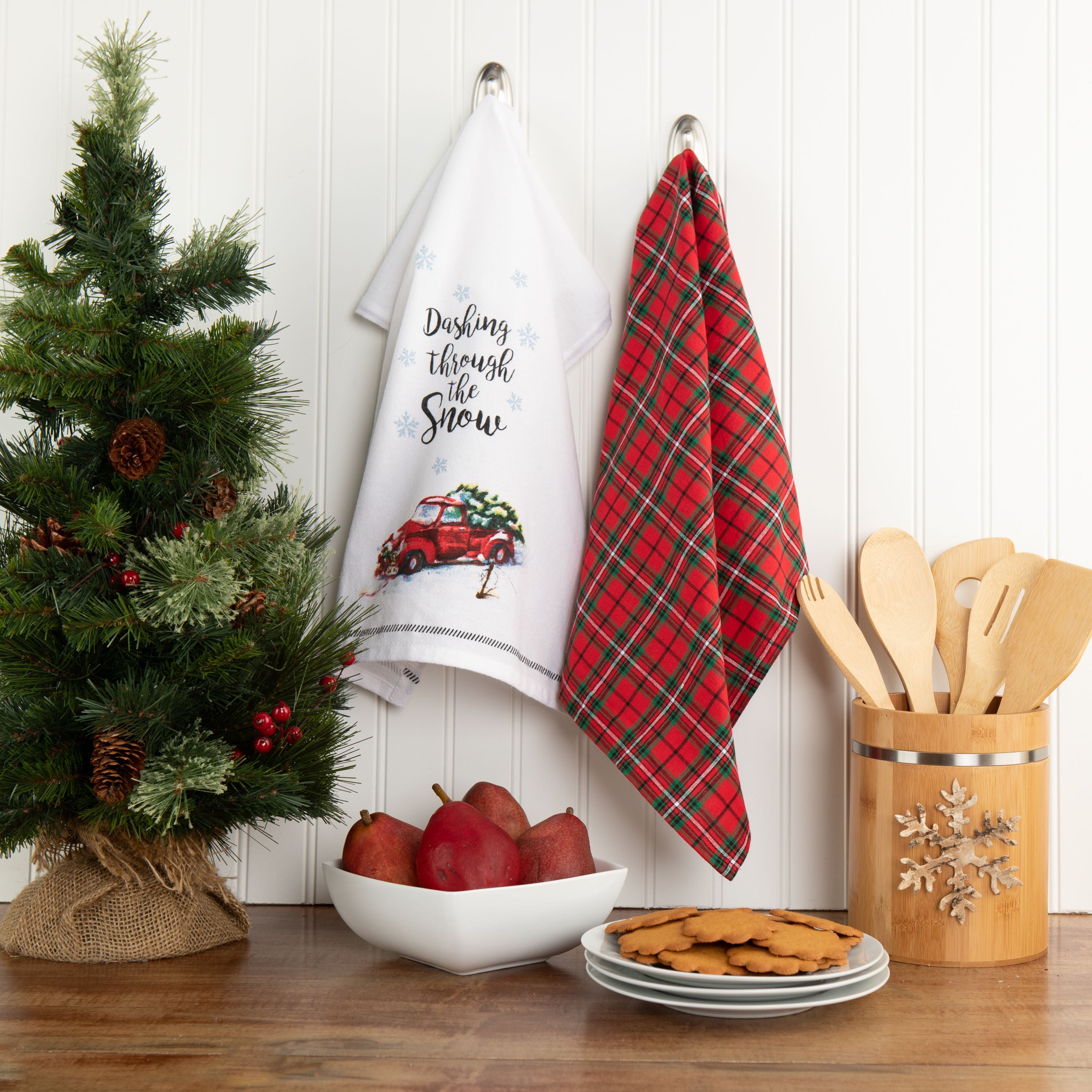 27 x 18 Arlington Plaid Lodge Cabin Everyday Holiday Christmas Woven  Cotton Dish Kitchen Towel Decor Decoration - On Sale - Bed Bath & Beyond -  35375103