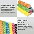 thumbnail image 2 of Bamboohart H&S Biodegradable Paper Straws for Drinking - 120pcs - Recyclable Multi Colored Party Straw Set, 2 of 7