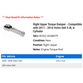 thumbnail image 2 of Right Upper Torque Damper - Compatible with 2011 - 2016 Volvo S60 3.0L 6-Cylinder 2012 2013 2014 2015, 2 of 2