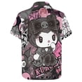 thumbnail image 4 of Kuromi And My Melody Men's Hawaiian Shirts Short Sleeve Button Down Casual Shirts Summer Tropical Aloha Beach Shirts, 4 of 7