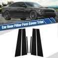 thumbnail image 2 of Unique Bargains 1 Set Car Door Window Pillar Posts Cover Trim Exterior Anti-Scratch Stickers for Dodge Charger 2011-2021 Bright Black, 2 of 6