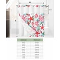 thumbnail image 6 of No Hook Shower Curtain with Snap-in Liner, Summer Starfish Waterproof Fabric Bathroom Curtains, Marine Coral Coastal Bath Curtains & Mesh Top Window 72"x78" Long, 6 of 6