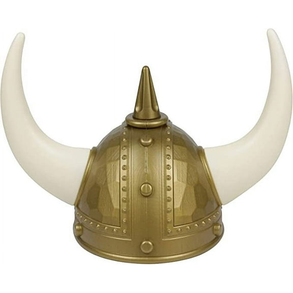 Adult's Horned Gold Viking Helmet Costume Accessory