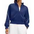thumbnail image 3 of Female Fleece Full Zip Up Jacket Fragrant Whale Blue M, 3 of 10