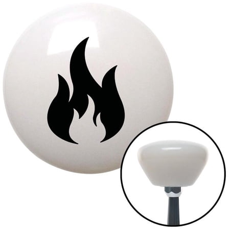 American Shifter Black Flames White Retro Shift Knob with M16 x 1.5 Insert Shifter Auto Manual Brody