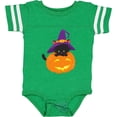 thumbnail image 3 of Inktastic Black Cat, Pumpkin, Cat With Witch Hat, Halloween Boys or Girls Baby Bodysuit, 3 of 5