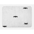 thumbnail image 1 of Spider Web Bath Mat, Cute Spider with Net in Different Trap Varieties Funny Characters with Fangs, Non-Slip Plush Mat Bathroom Kitchen Laundry Room Decor, 29.5 X 17.5 Inches, Black White, Ambesonne, 1 of 2