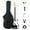 Black + White, variant on Costway 45.5" Electric Bass Guitar with Double Pickups, Open-gear Tuning, Gig Bag, Rope Black + White