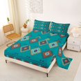 thumbnail image 2 of jejeloiu Monochrome Tribal Bed Sheets,Modern Print Full Size Sheets For Boys,4 Pieces,1 Flat Sheet, 1 Fitted Sheet and 2 Pillowcases, 2 of 6