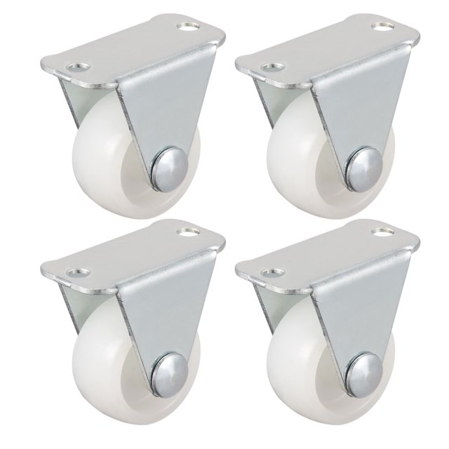 Unique Bargains 1 Inch Fixed Caster Wheels PP Top Plate Mounted Caster Wheel 11lb Capacity 4 Pcs