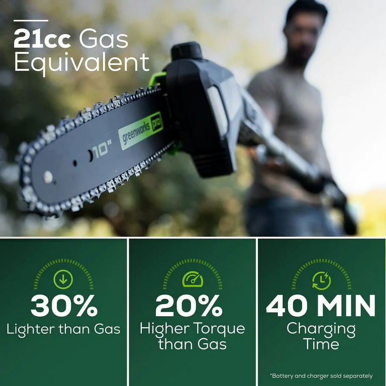 Greenworks sale pole chainsaw