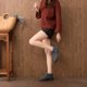 thumbnail image 2 of Botas de nieve para mujer Zapatos de invierno Botines de piel de felpa cálidos Zapatos planos sin co Abanopi Gris/40, 2 of 7