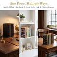 thumbnail image 5 of REGALWOVEN Decorative Metal Bookends, Large Book Ends for Shelves, Non-Skid Hollow-out Book Stopper for Home 2Pcs Black  Style A 4.7"L x 3.5"W x 7"H, 5 of 5