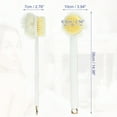 thumbnail image 4 of Unique Bargains Back Scrubber Double-sided Bath Brush for Bath Shower 14.96"x3.94"x2.76" White with Bath Flower, 4 of 7